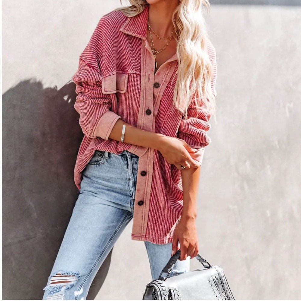 Shacket Cotton: BUTTON DOWN SHACKET